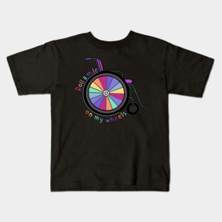 Roll A Mile on My Wheels Kids T-Shirt